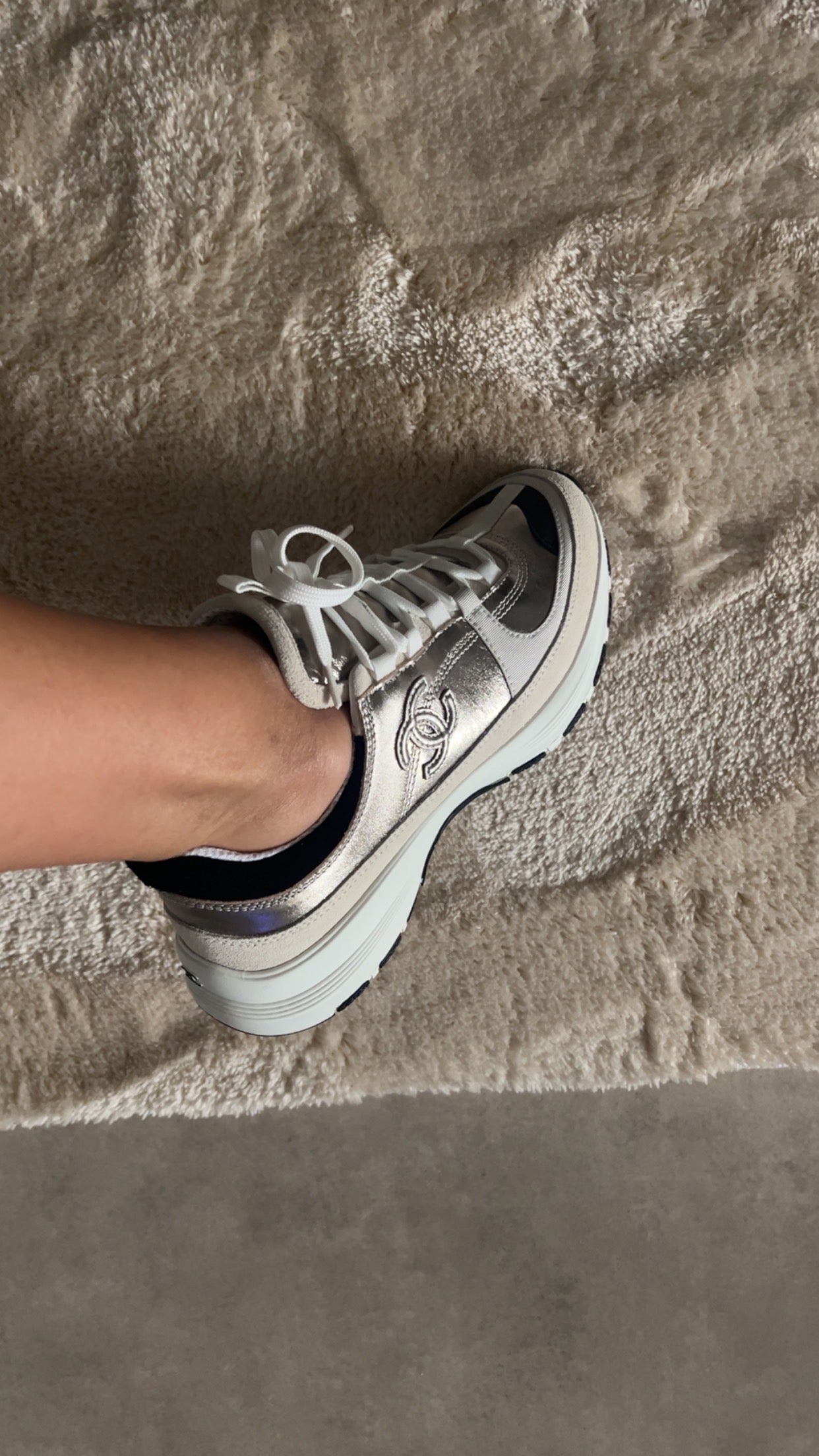 Sneakers cc basse silver gold