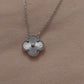 Collier 1 fleur full silver