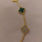 Collier vca vert strass