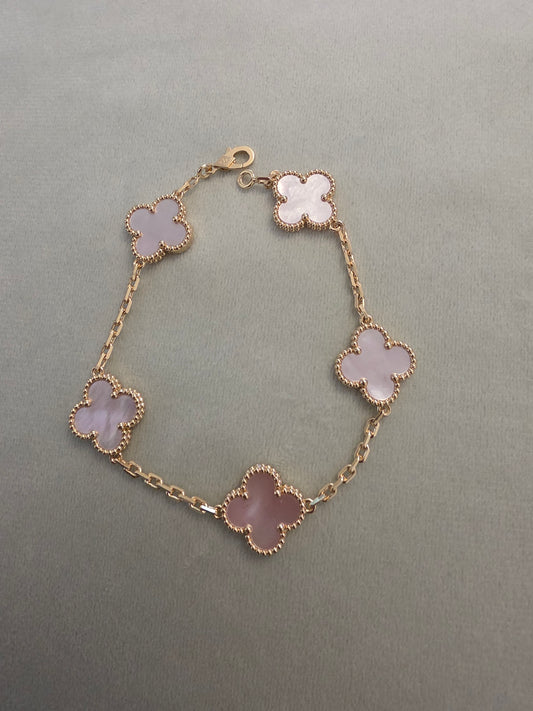 bracelet Vca rose  nacré