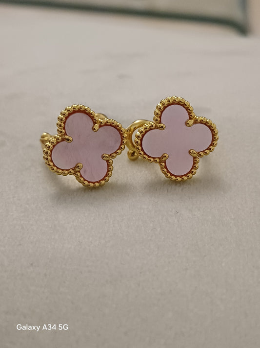 Boucle vca rose nacré